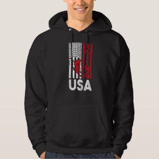 Skiing Usa American Flag Skier Father's Day Hoodie