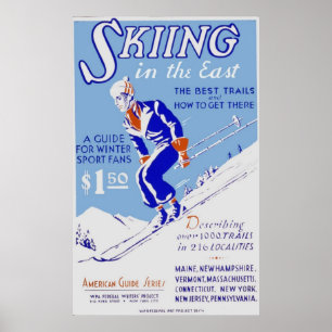 Skiing Vintage Travel Poster Ad Retro Prints