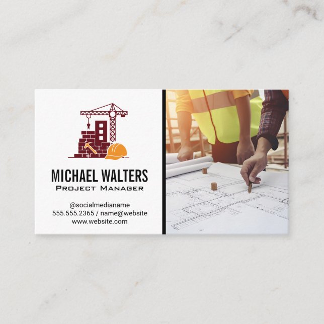Skilled Worker | Construction | Renovations  Business Card (Front)