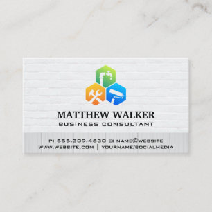 Skilled Worker Construction Services Business Card