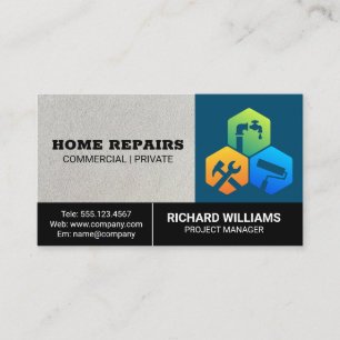 Skilled Worker   Home Repair Services Business Card