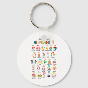 Skills Abc Alphabet Mental Health Awareness Counse Keychain