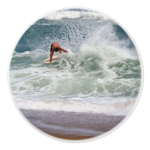 Skimboarding by Shirley Taylor Ceramic Knob