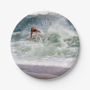 Skimboarding by Shirley Taylor Paper Plate