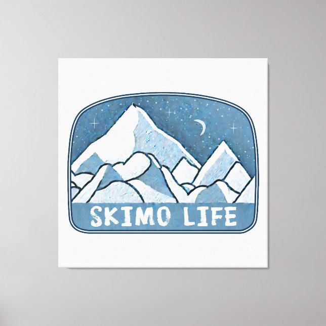 Skimo Life Canvas Print (Front)
