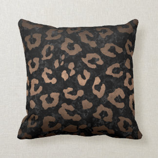SKIN5 BLACK MARBLE & BRONZE METAL (R) THROW PILLOW