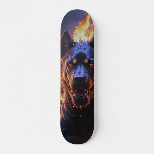 Skin Black Infernal Dog Skateboard (Front)