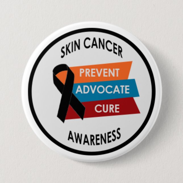 Skin Cancer Awareness 3" Large Badge 3 Inch Round Button (Front)