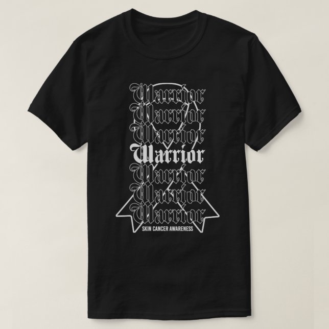 Skin Cancer Awareness Warrior Black Ribbon Gift1 T-Shirt (Design Front)