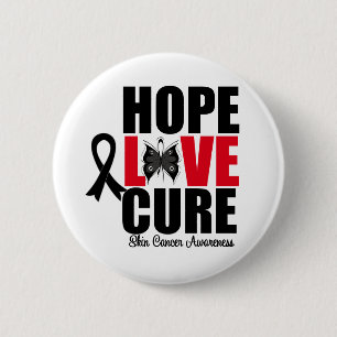 Skin Cancer Hope Love Cure 2 Inch Round Button