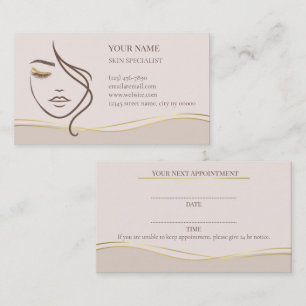 Skin care & Beauty Appointment Card