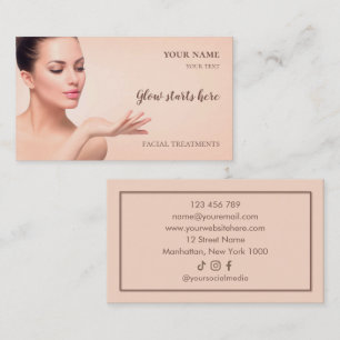 Skin care Beauty Facial treatments Salon Business Card