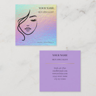 Skin care & Beauty Salon Square Business Card