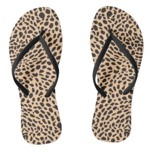 Skin cheetah decor flip flops