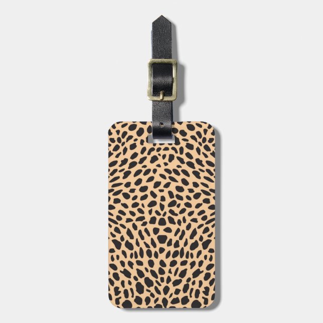 Skin cheetah decor luggage tag (Front Vertical)