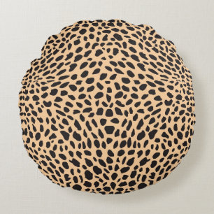 Skin cheetah decor round pillow