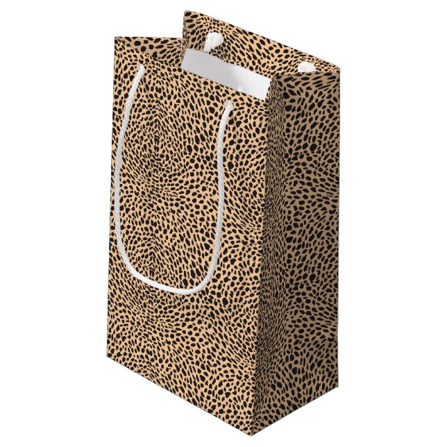 Skin cheetah decor small gift bag (Back Angled)