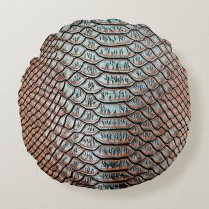 skin leather texture backgroundtexture,crocodile,l round pillow