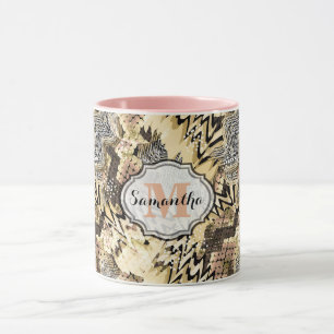 skin leopard, snake mug