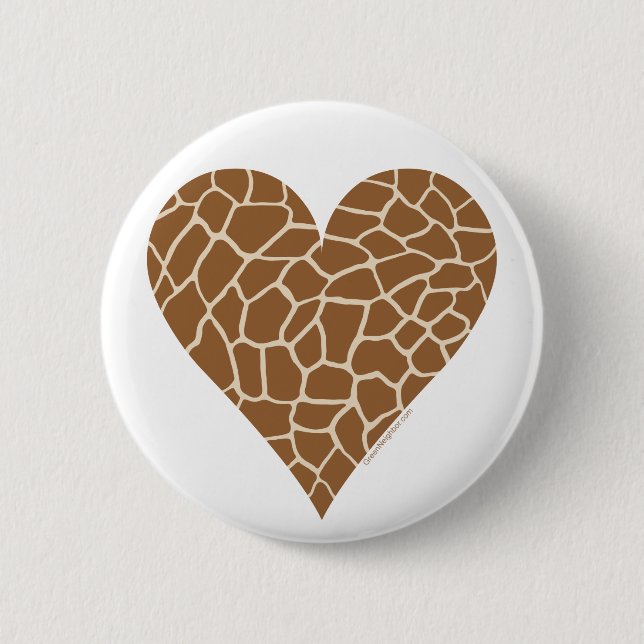 Skin Pattern, Colours of the Giraffe 2 Inch Round Button (Front)