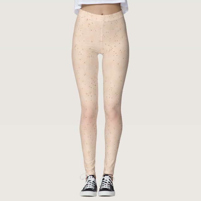 Skin Texture Pale With Lots of Freckles Leggings (Front)