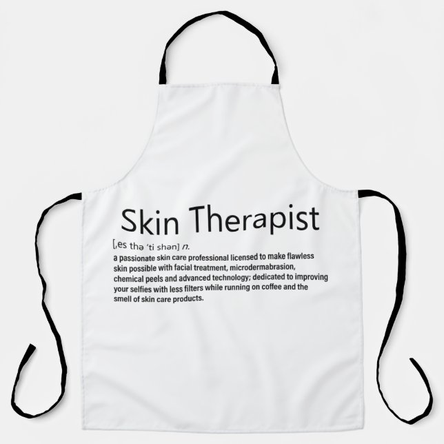 Skin Therapist Definition Skincare lover Apron (Front)