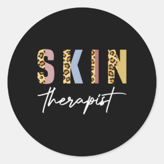 Skin Therapist Skincare Skin Aesthetician Classic Round Sticker