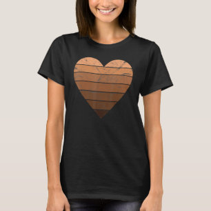 Skin Tone Heart Black History Melanin Afro African T-Shirt