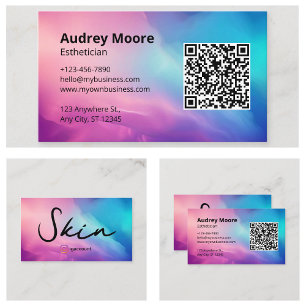 Skincare and Makeup Aesthetician Business Card