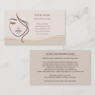 Skincare & Beauty After care Card