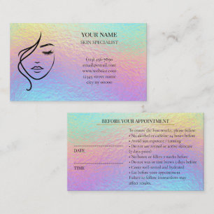 Skincare & Beauty Before care  Appointment Card