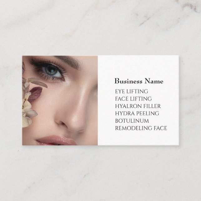 Skincare & Beauty Salon Business card (Front)