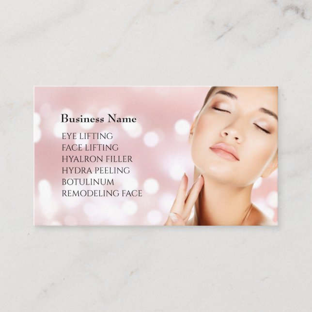 Skincare & Beauty Salon Business card  (Front)