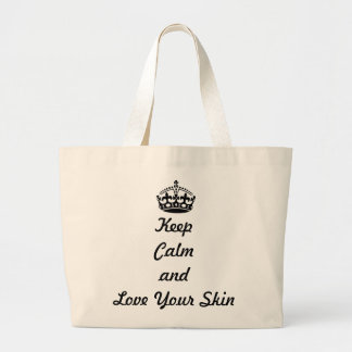 Skincare Lovers "Keep Calm and Love Your Skin" Large Tote Bag