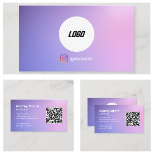 Skincare Makeup Aesthetician Services Logo QR Code Business Card