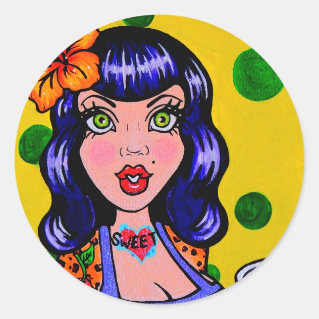Skinderella's "Karmalicious" Sticker (Front)