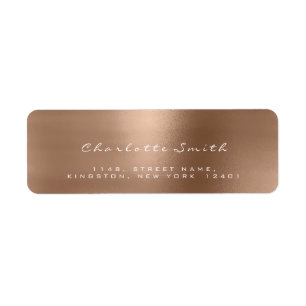Skinny Blush Coffe Rose Lux Adresse de retour Étiq