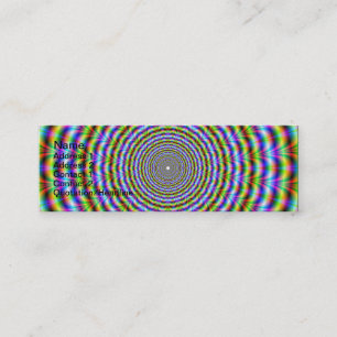 Skinny Business Card   Psychedelic Neon Ripples