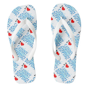Skinny Dipping - I Love Skinny Dipping Flip Flops