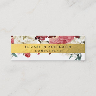 Skinny Floral Design Business Card