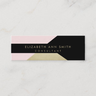 Skinny Gold Effect Chic Business Card