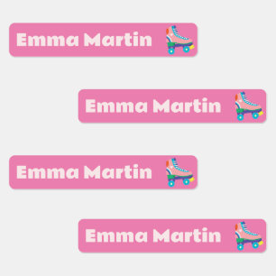 Skinny labels for pens - Roller Disco Bright Pink