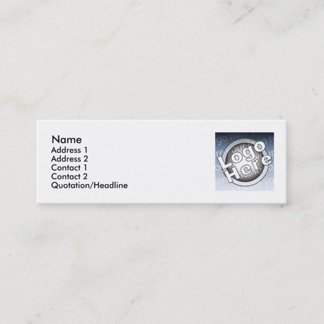 Skinny Mini Business Card (Front)