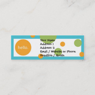 Skinny Mini Modern Dots Profile / Calling Card