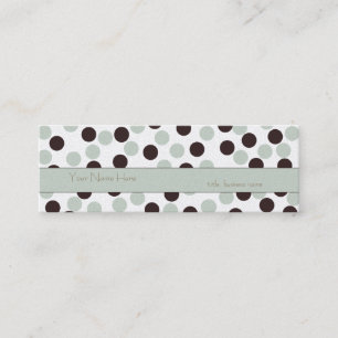 Skinny Mint and Chocolate Polka Dot Business Card