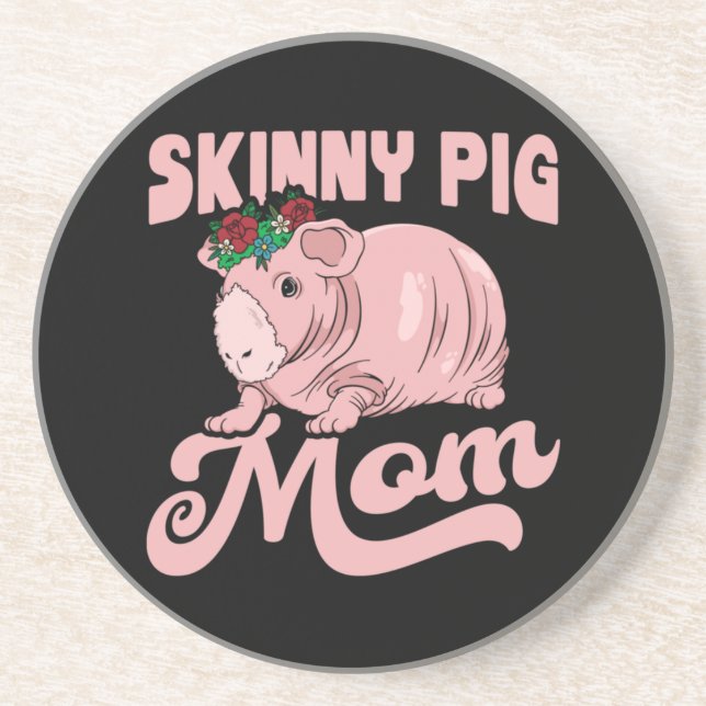 Skinny Pig Mom Coaster (Front)