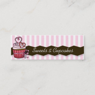 skinny pink cupcake cards