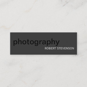 Skinny Plain Photographie gris noir Carte de visit