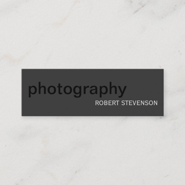 Skinny Plain Photographie gris noir Carte de visit (Devant)