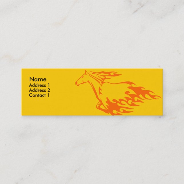 Skinny Profile Card - Flaming Horse (Front)
